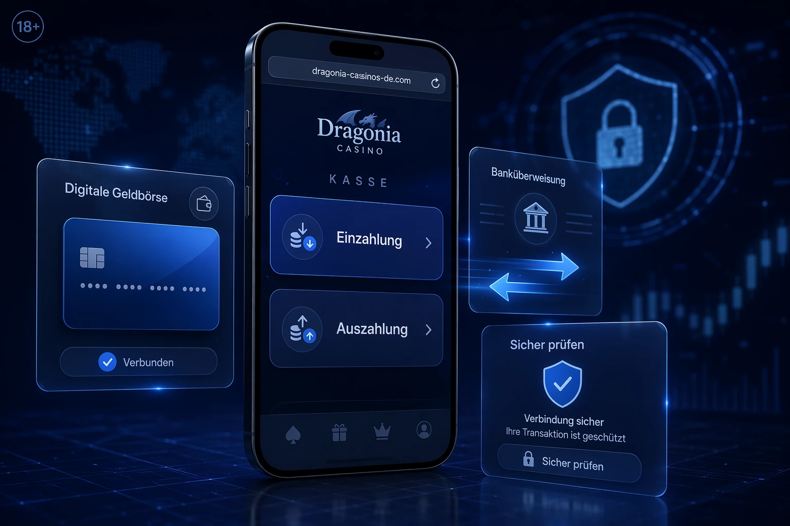 Ein- und Auszahlungen über die mobile Anwendung